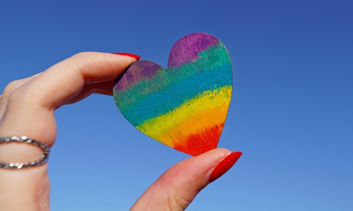 pride colored heart
