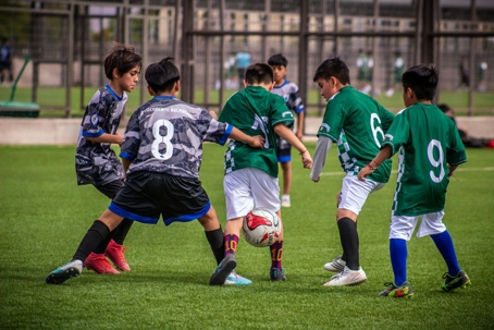 kids playing soccer