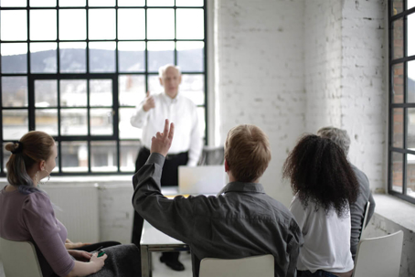 people in a meeting