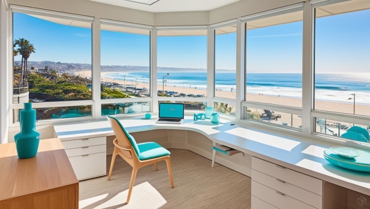 Home Office Overlooking the Ocean