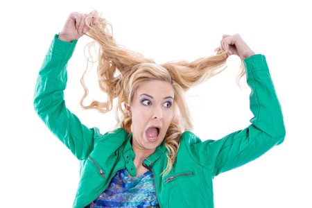 Woman Pulling Hair