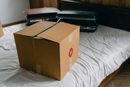 moving box on bed