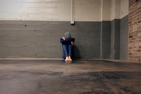 person sitting alone
